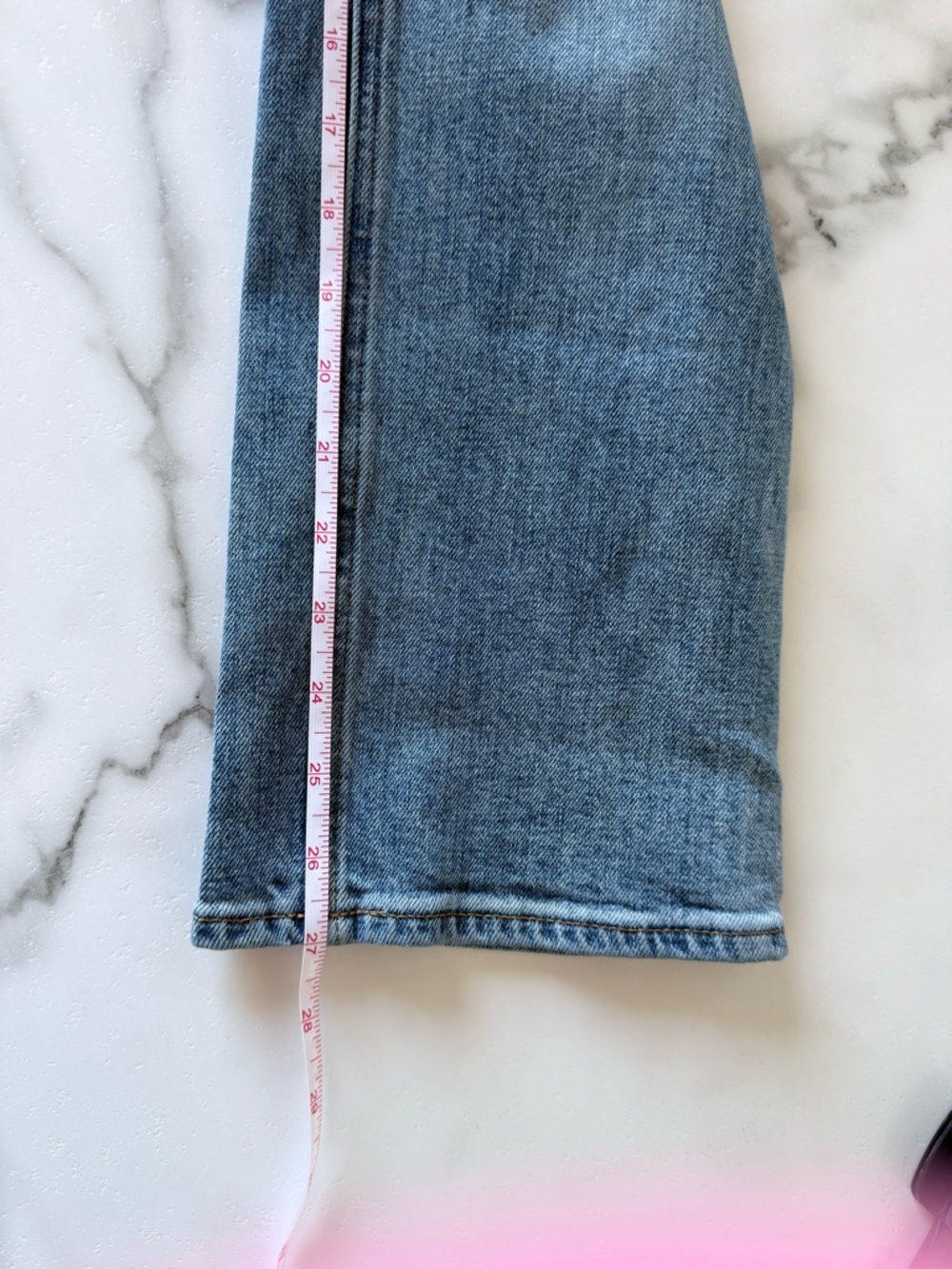 Denim Forum The Arlo High Rise Straight size 28 Medium Wash Denim Button Fly - Picture 13 of 13